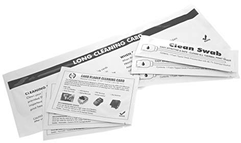 Full Compatible Cleaning Kit for Javelin J200i and J230i (3 Cards,1 Long T Card & 3 Swabs) - 61100929