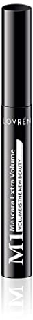 Lovren Mascara M1 Extra Volume, Volumisant et courbant sans nickel Parabène, Dermatologiquement testé, réalisé avec des cires naturelles, noir, 10 millilitres