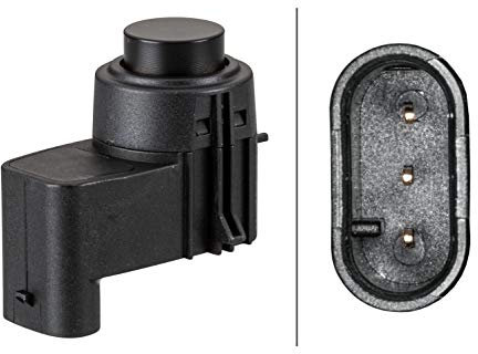 HELLA 6Px 358 141-161 Capteur, Aide Au Stationnement - Droit - 3Pôle - Inséré - Ce Qui Peut Être Peint