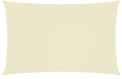 vidaXL Parasole a Vela Oxford Rettangolare 3x6 m Crema