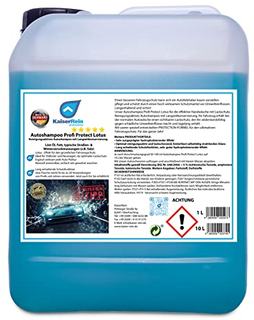 KaiserRein Autoshampoo Profi 10 L Autowaschmittel mit Wax und Trocknungshilfe Auto KFZ