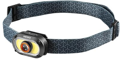 NEBO MYCRO 500+ - Kopflampe - Wiederaufladbare Stirnlampe - Lauflampe zum Joggen- Outdoor-Aktivitäten, Laufen & Sport, wasserfest - 500 Lumen
