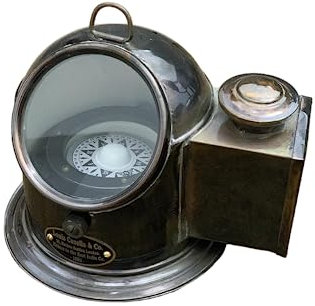 Nautisk bindel båt olja lampa mässing marin fartyg kompass antik gimbal vintage gåva
