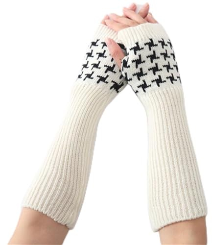 SLEDEZ Warmer Strick-Armwärmer Gestrickte offene Halbfingerhandschuhe for Damen (Color : Colour 3, Size : Free size)