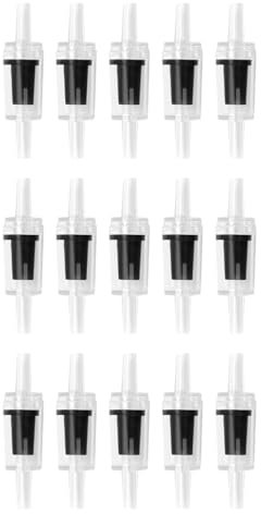 FONGKNOX 15PCS Check Valve for Aquarium, Air Pump Check Valve, Aquarium Pump Protection Plastic Check Valve - Black