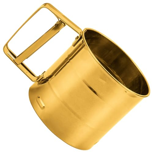 CIYODO Edelstahl Mehlsieb Handheld Zuckerstreuer Für Backen Goldbeschichtet Praktisch Und Leicht Zu Reinigen Für Mehl Puderzucker Und Andere Backzutaten