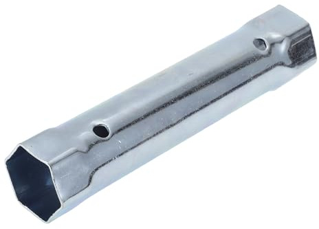 HEROFFIX Zündkerzen-Steckschlüssel 1 Stk Für Auto Motorrad Rasenmäher | Silberton, Hochkohlenstoffstahl, Langlebig, 245x46mm, Sechskant 36mm, 38mm, Entferner, Hohes Drehmoment, Rutschfester Griff
