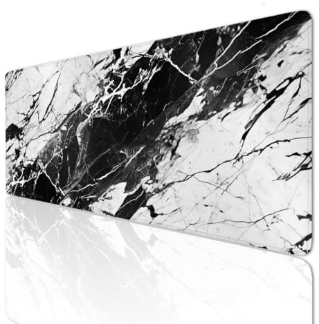 Gaming Mauspad XXL Groß Mousepad 1600x800x4mm, Schreibtischunterlage Weiß Mouse Pad Desk Mat with Anti-Rutsch Basis, Mauspads Tischunterlage Large Size Verbessert Präzision und Geschwindigkeit 3-935