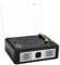 Ohulelks Bluetooth Desktop CD Players for Home Built-in Speakers Rechargeable Headphone Jack Vintage CD Player Brown Black