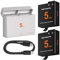 Pack de 2 baterías de repuesto de 2580 mAh para GoPro Hero 12/Hero 11/Hero 10/Hero 9 con 3 canales tipo C estación de carga