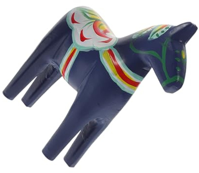 Alipis Swedish Wooden Horse Statue Handmålad Dalahäst Figur Dekorativ Skulptur För Hem Och Kontorsinredning Unik Hantverk Med Vackra Färger Och Detaljer