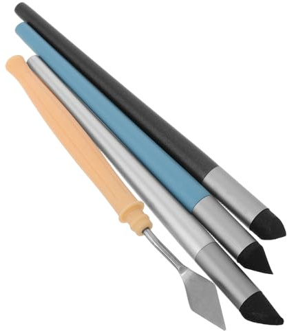 Parliky Ölpastell-Verblendwerkzeuge Set Mit 3 Reibestiften Und Schaber Weicher Schwammkopf Für Sanfte Übergänge Ölkreide Mischer Zeichenwerkzeug Für Ölmalerei Aquarell Skizzen