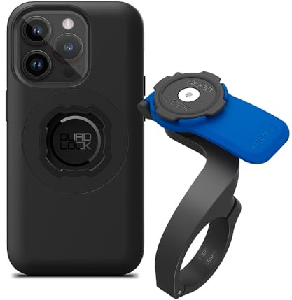 QUAD LOCK Out Front-Lenker Fahrrad Handyhalterung (V3) mit MAG Handyhülle für iPhone 14 Pro