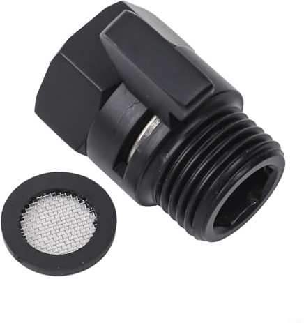 Zilimontt Valvola di arresto per soffione doccia in ottone massiccio con controllo del flusso e leva della maniglia, filettatura G1/2 compatibile con vari apparecchi, finitura cromata lucida o nera