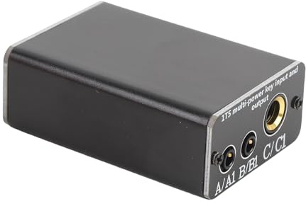 FTVOGUE Dispositivo de Entrada y Salida de Clave Multicanal, Convertidor CW Compacto con Conversión de Señal de 2 Vías para Puertos CC 12-60 V, 6,3 Mm y 3,5 Mm para Paneles de Control Gabinetes