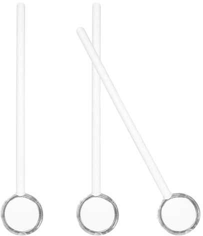 Homoyoyo Cucharas de Vidrio para Espresso 3 Unidades 15,5 Cm Minicucharas Pequeñas para Café y Té, Cucharillas Portátiles para Mezclar Bebidas Frías y Yogur, Utensilios Reutilizable