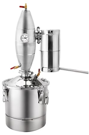 HIJYMNZPQ Equipo De Destilación Alcoholes Agua Caldera Elaboración Vino Temperatura Acero Inoxidable ElaboracióN De Cerveza AutéNtica