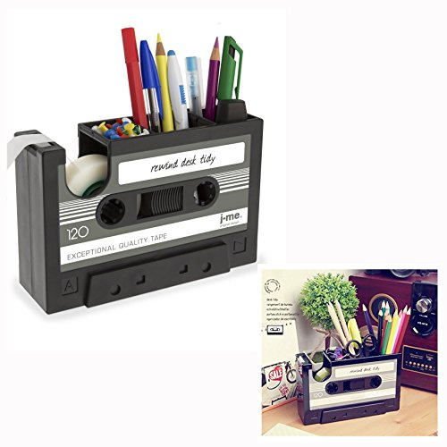 Cisixin Portapenne a Forma di Musicassetta - Portapenne da Scrivania pour Ufficio, Studente
