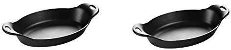 Lodge Cast Iron 36 Ounce Oval Serving Dish, Set of 2