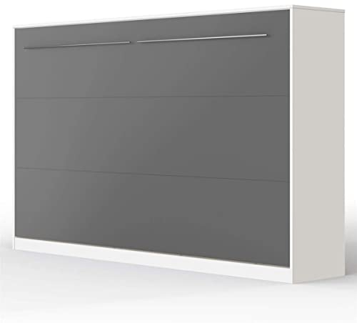 SMARTBett Schrankbett Standard Weiss/Anthrazit 120 Horizontal
