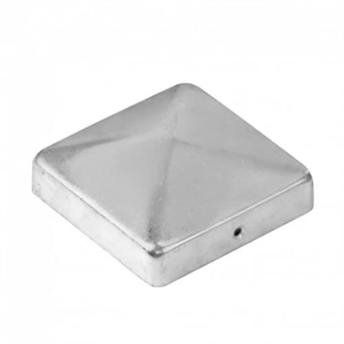 Post cap for square metal posts 90 x 90 x 1.5 mm silver galvanised