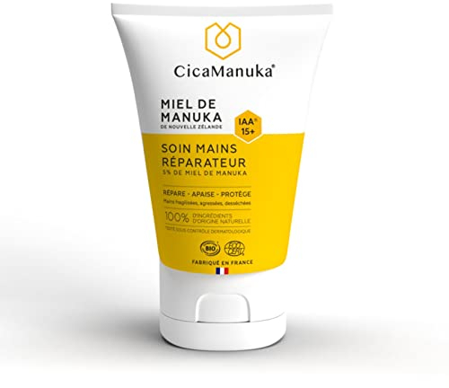 CICAMANUKA - Soin mains réparateur au miel de Manuka IAA15+ - Nourrit et hydrate - Certifié Bio - 50ml