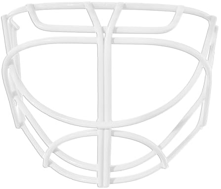 Mix Sports MX10 Pro Cat Eye Hockey Goalie Cage (Non-Certified) for Ice, Inline, Roller, Street & DEK Hockey - White