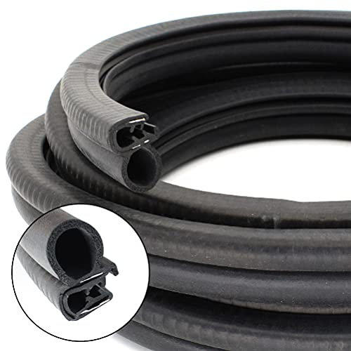 AUTOXBERT 6M/20ft Car Door Rubber Seal Strip U Shape Automotive Weather Striping Trim Seal with Side PVC Bulb for Cars, Boats, Trucks RV Window Seal