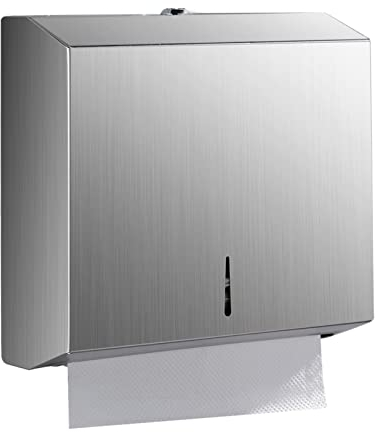 modunful Dispensador de Toallas de Papel de Montaje en Pared, dispensador de Toallas de Papel de Triple Pliegue, Soporte de pañuelos de Acero Inoxidable de Gran Capacidad, Adecuado para baños y