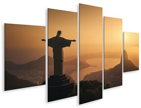 islandburner Prime Bild auf Leinwand Jesus Statue Rio De Janeiro Bilder Wandbilder Poster