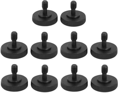 NORAZE 2/10 STÜCKE Rändelschraube Kamera Schnellspanner 1/4 Zoll Rändelschraube L-Halterung Schraubmontageadapter Unten 1/4 Zoll-20 Innengewinde(10pcs)