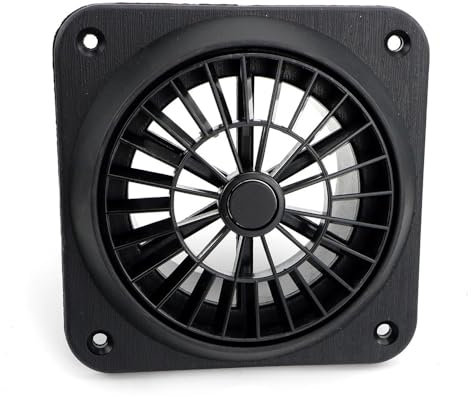 HABITZ 60mm 75mm Air Vent Outlet for Fan Conditioner Duct Schwarz Kompatibel for Auto LKW Camper Carvan Boot(75mm)