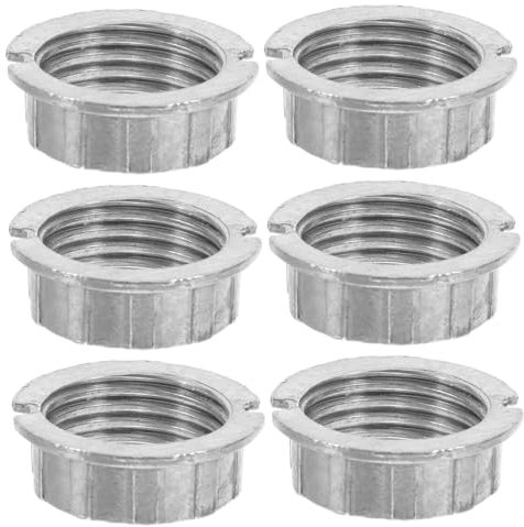 Housoutil Anneau D'abat-jour G9 En Alliage Argenté, Adaptateur De Douille D'ampoule Halogène, Pièces Détachées Pour Luminaires, Lot De 6, Compatible Lampes De Table Et Lampadaires