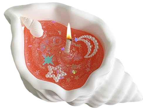 Scented Candles for Home | Scented Candles with Beach Motif - Seashell Soy Wax Candles, Stress Relief, Natural Scented Candles, Mother's Day