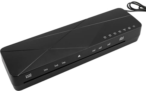 Máquina Laminadora A3, Proceso de Laminación Rápido, 4 Configuraciones de Grosor, Con Recordatorio, Versátil para Varios Tamaños, Liberación de Película, para Fotos, Menús,