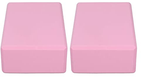 TIKATARER Yoga-Blöcke, 2 Stück, Rosa, Yoga-Block, Yoga-Bolster, Rutschfestes Aussehen, Sorgt für Stabilität, rutschfeste Eva-Yoga-Blöcke, Yoga-Zubehör für Yoga, Pilates, Meditation,