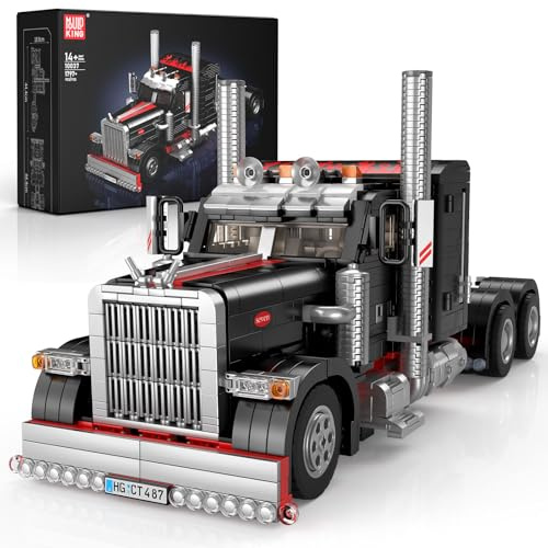 Mould King 10037 Technik Amerikanischer Truck Bausatz – 1797 Teile LKW Modell Klemmbausteine für Erwachsene/Sammler – Kreatives Geschenk ab 14 Jahren