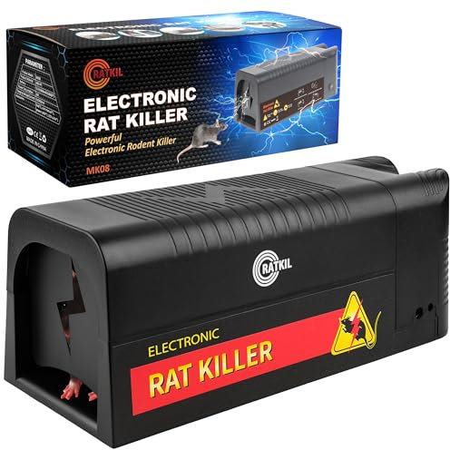 RatKil Electric Rat Trap That Kills Instantly - Safe Mouse Trap for Indoors - Suitable for Rats & Mice - Professional Quality & Reusable Heavy Duty Rodent Killer Trap