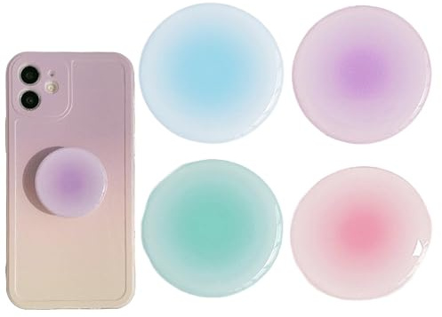 Phone Grip, 4 Pcs Multi-Functional Mobile Grip Stand, Solid Color Gradient Cell Phone Holder, For Smartphone And Tablets Phones Accessories(Gradient)