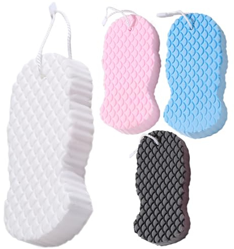 Weqizuerqi Esponjas De Baño Para Ducha | Herramienta de Limpieza,Artículos De Higiene Diaria 4 Unidades Para Toda La Familia Y Amigos Uso Personal Set De Regalo