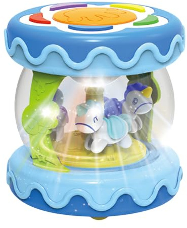Light Up Musical Toys - Rotating Musical Sensory Toys - Light Up Toy for 1 Year Old Boys Girls Crawling Learning Tummy Time 1st Birthday