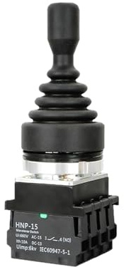 AUBEST Industrial Joystick, 22mm 30mm Toggle Switches, Joystick Industrial Rocker, Cross Switches 2 Position 4 Way Self Latching Reset Momentary P-X201 2011(22mm 2Way Reset)