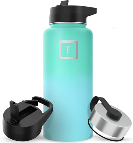 Insulated Water Bottle with Straw - 650/950/1200/1800 ml - Leakproof Double-Walled Stainless Steel Metal Drink Flask BPA-Free - Sports Travel Gym Camping Hiking Kids