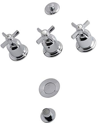 Kingston KB6321ZX Three-Handle Bidet Faucet, Polished Chrome
