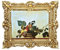 Idea Casa Quadro Caravaggio Cornice Stile Barocco in Vari Colori Stampa Finto Vintage cm 45X37 (Oro)