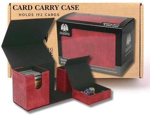 Card Game Case | MTG Commander Deck Box | Card Storage Box | TCG Deckbox | Ultimate Dragon Hide Card Deck Box | Holds up to 192 Cards and 15 Dice | Card Game Holder | MTG Deck Box with 3 Compartments