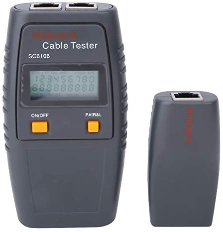 Netzwerkkabel Tester, SC6106 LAN-Netzwerkkabel-Kabeltester, AAA-Batterien 8 mA Elektrischer Leitungssucher mit LCD-Display