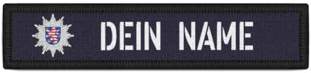 Patch Namens-Schild Polizei Hessen Streifen personalisiert Namen #38203