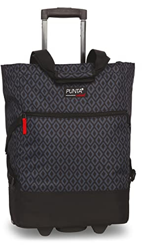 Punta® Einkaufstrolley (33 L) - Stabiler Einkaufswagen für müheloses Einkaufen mit leise laufenden Skater-Rollen - Perfekt als Shopper und Weekender - Einkaufstrolley klappbar