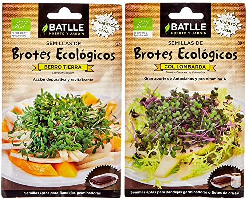 Semillas Batlle - Brotes Berro Tierra, Ecológicos & BROTES COL LOMBARDA - ECO